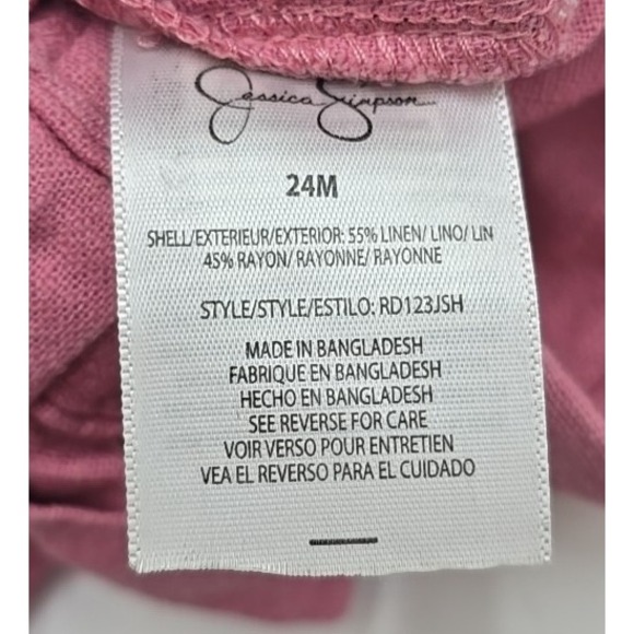 Jessica Simpson 24 Month NWT Mauve Cottagecore Baby Girl Romper - Picture 9 of 9